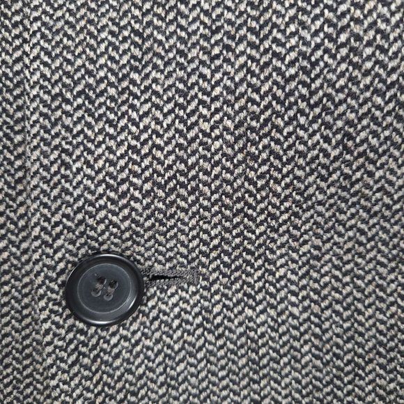 ERMENEGILDO ZEGNA Blazer Jacket EU 52R Black Gray Wool Herringbone 2-Button Soft - Picture 5 of 14